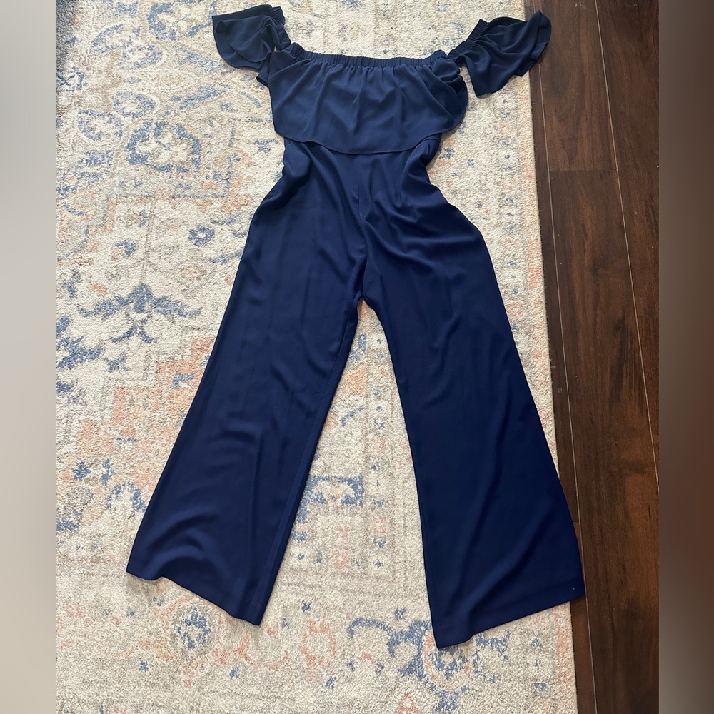 Vince Camuto Navy Jumpsuit